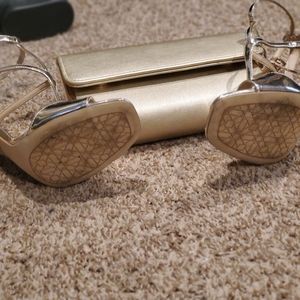 Gold Sandals and clutch